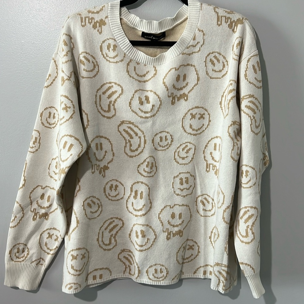 Knit Smiley Sweater
